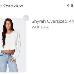 Edikted White Crew Neck Sweater